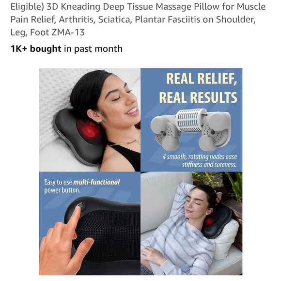 Zyllion Shiatsu Neck & Shoulder Massage Pillow - Picture 1 of 9